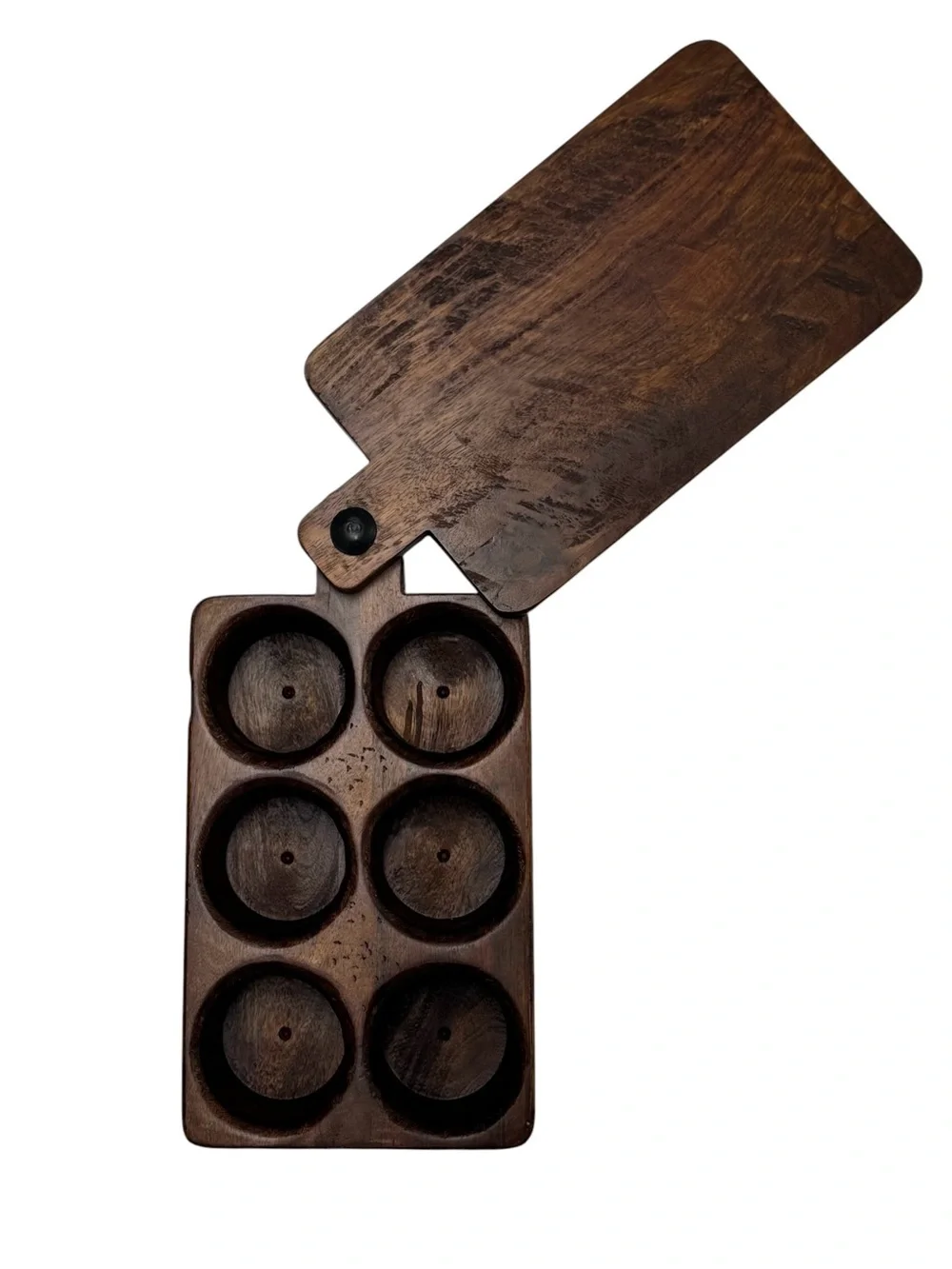 Vintage Williams Sonoma Rustic Heavy Wood Spice/Egg Box With Lid/Cutting Board